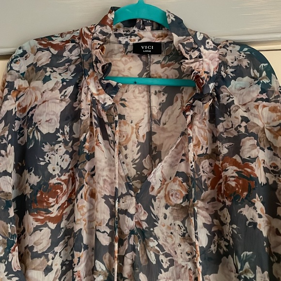 Vici Collection Flowy Maxi Dress Large - Picture 2 of 4